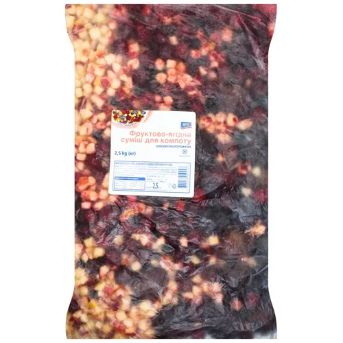 Суміш фруктово-ягідна Aro компотна швидкозаморожена 2,5кг