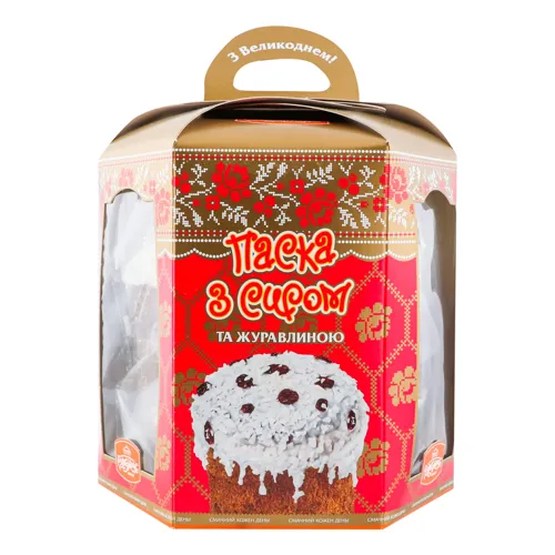 Здоба Паска з сиром та журавлиною Рум'янець к/у 300г