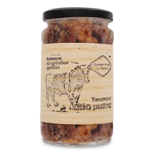 Телятина Димна Копчена На Дубових Дровах BBQ Pulled Від Тараса, с/б, 200г