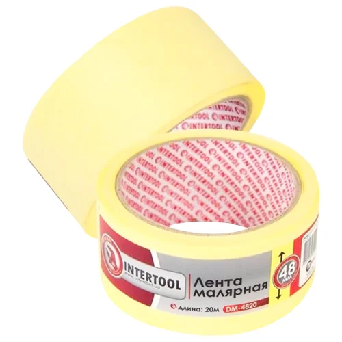 Стрічка малярна Intertool жовта 48мм 20м DM-4820