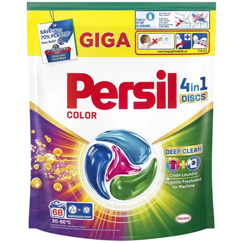 Капсули для прання Persil Discs Color Deep Clean 4в1 68шт
