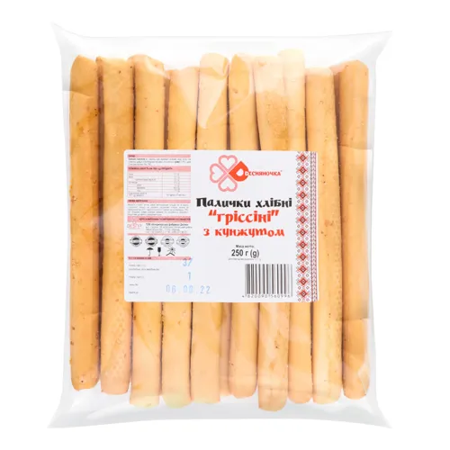 Палички хлібні з кунжутом Гріссіні Десняночка м/у 250г