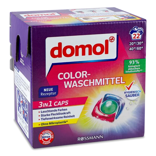 Капсули для Прання 3в1 Color Domol, В/ґ, 22x23.5г