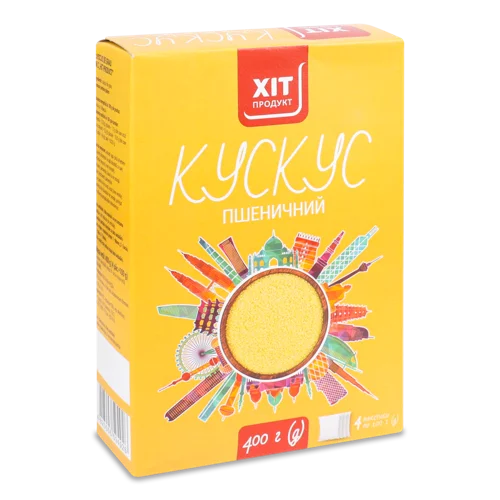 Кускус Пшеничний Вищого Ґатунку, Картонна Упаковка, 4х100г