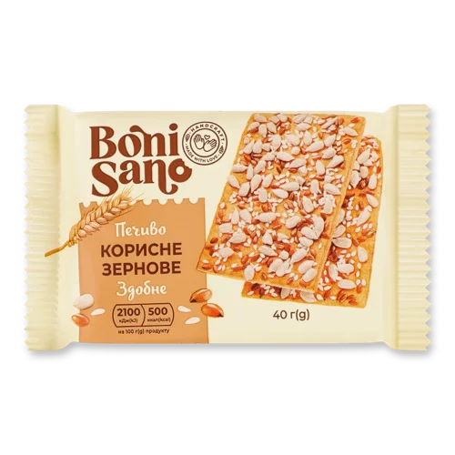 Печиво Здобне Корисне Зернове BoniSano, м/у 40г