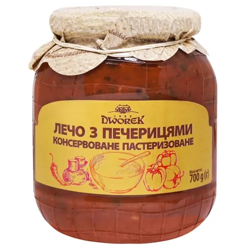 Лечо Dworek з печерицями консервовані пастеризовані 700г