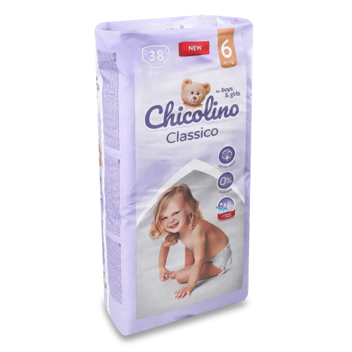 Підгузки Chicolino Вищого ґатунку 6 (16+ кг), 38 шт, в/к
