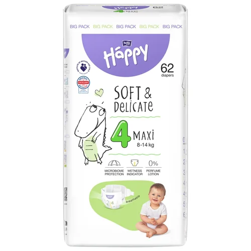 Підгузки Bella baby Happy 4 Мaxi 8-18кг 62шт