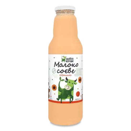 Соєвий Напій Абрикосовий, ТМ "Зелена Корова", 800 мл
