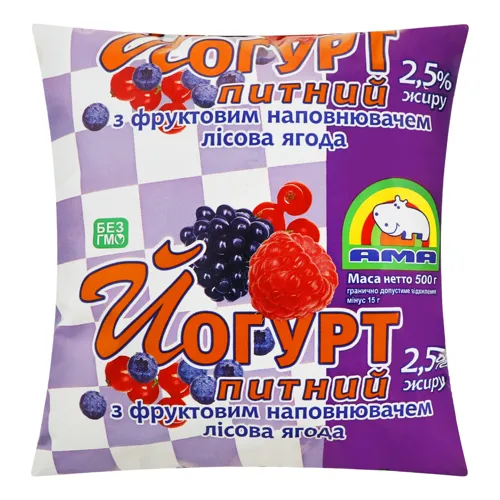 Йогурт АМА лісова ягода 2,5%