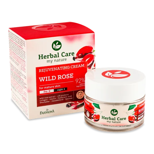 Крем для Обличчя Омолоджуючий Шипшина Herbal Care Farmona, 50мл