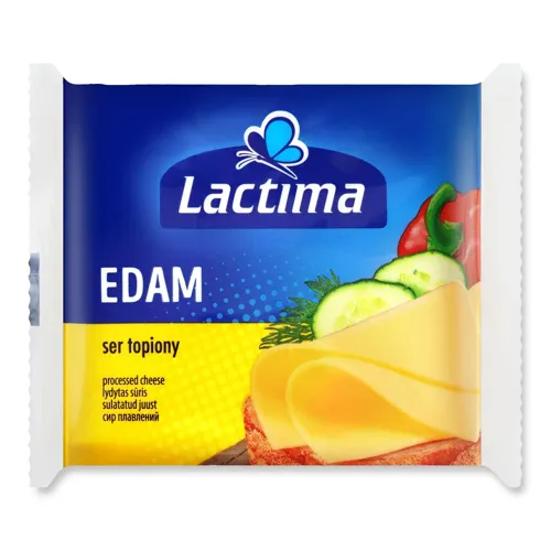 Сир плавлений Lactima Едам скибочками, 130г