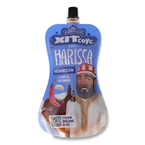 Соус Чилі та Часником Harissa Moroccan, Хіт соус, Пряний, к/у, 180г