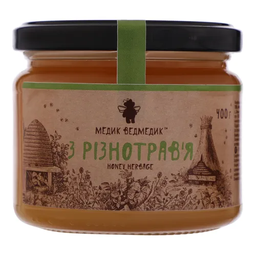 Мед з різнотрав'я Медик Ведмедик 400г