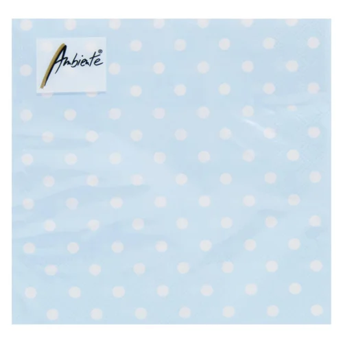 Серветки Ambiente Pastel Dots Blue FSC Mix 33х33см
