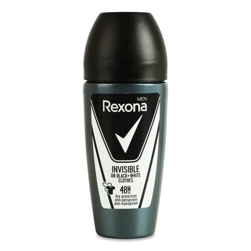 Антиперспірант Кульковий Invisible On Black+White Clothes Rexona Men, 50мл