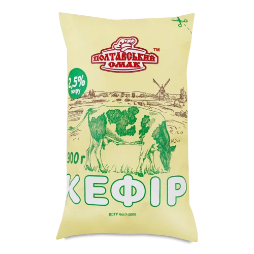 Кефір 2.5% Полтавський смак м/у, натуральний, 900г