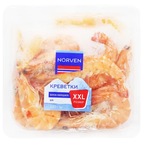 Креветки Norven варено-охолоджені 330г