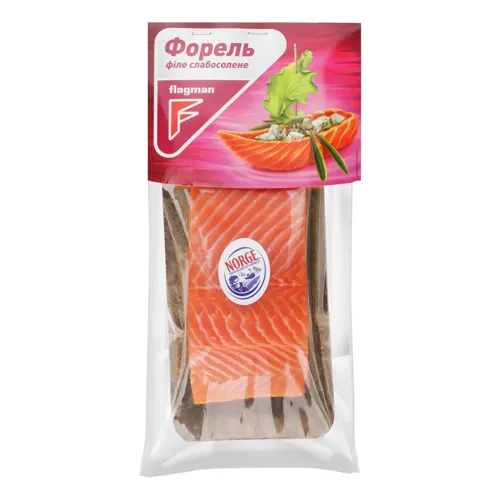 Форель філе-шматок Flagman з/ш сл/с в/у 300г
