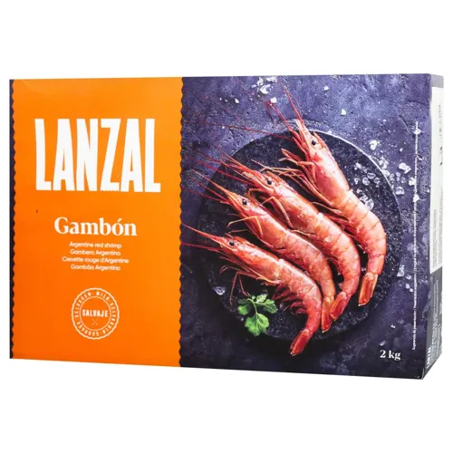 Креветка Lanzal Аргентинська з головою та панцирем 3 розмір 2 кг