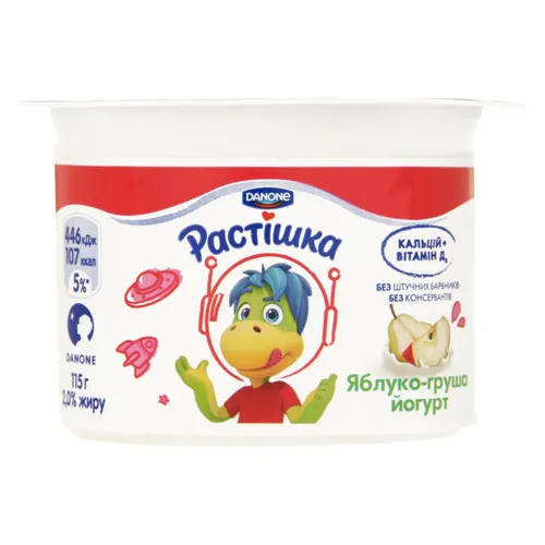 Йогурт 2% Яблуко-груша Растішка 115г