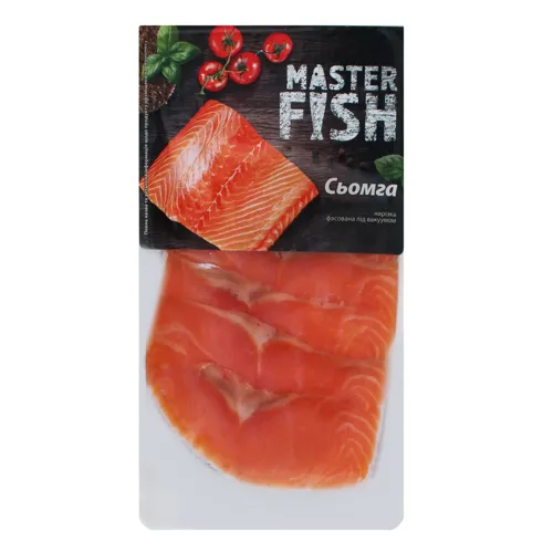 Сьомга нарізка Master Fish солена вищого ґатунку 90г