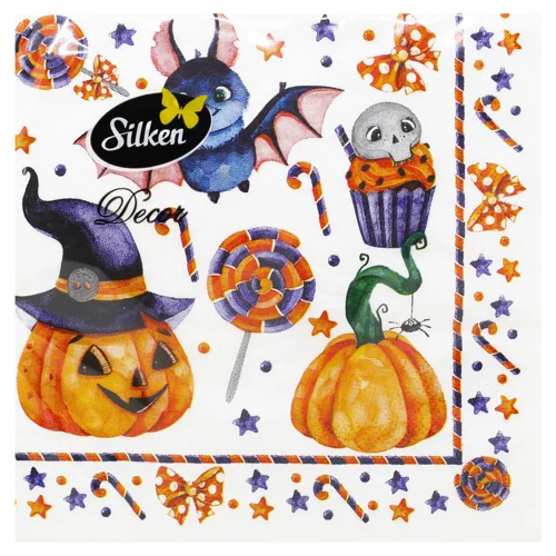 Серветки столові Silken Halloween 3-шарові 18шт 33*33см