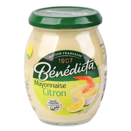 Майонез Benedicta З Лимоном Вищого Ґатунку, 70%, 500г