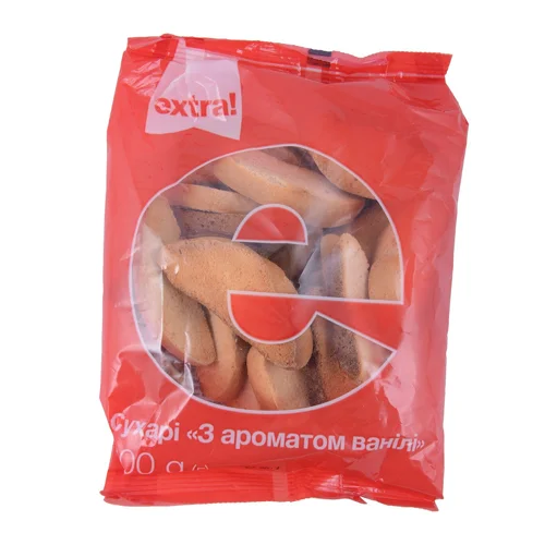 Сухарі Extra! з ароматом ванілі 300г