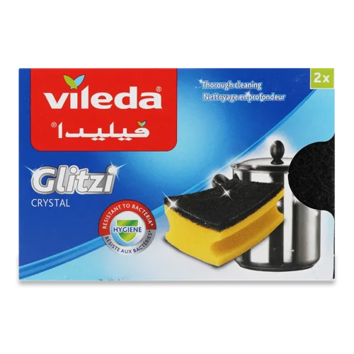 Губки Для Посуду Glitzi Crystal Vileda 2шт, Вищий ґатунок