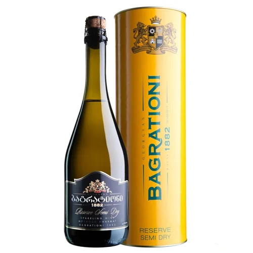 Вино ігристе Bagrationi Reserve біле напівсухе 11,5% 0,75л