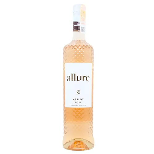 Вино Allure Diamond Merlot рожеве напівсухе 10,5% 0,75л
