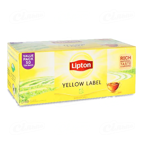 Чай чорний Lipton Yellow Label 2г*50шт