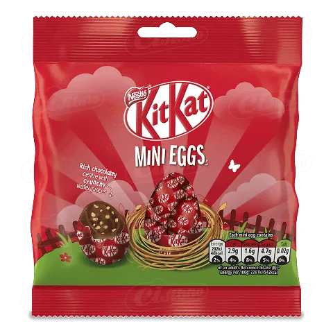 Шоколад молочний Kit Kat Mini Eggs з начинкою, 9*10г
