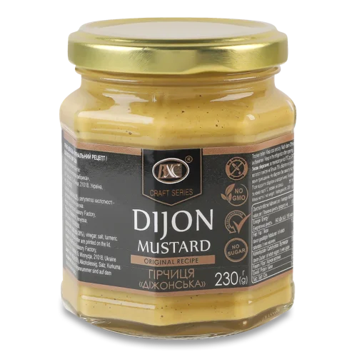 Гірчиця Dijon, Вищого Ґатунку, У Скляній Банці, 230г