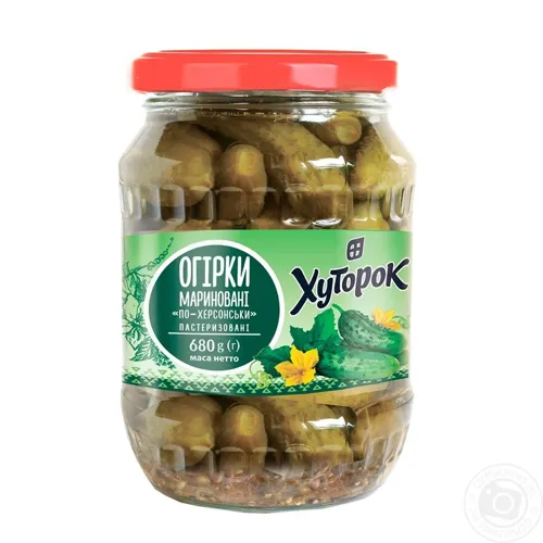 Огірки Хуторок мариновані 680г