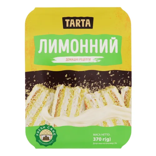 Торт бісквітний «Лимонний» Tarta 370г