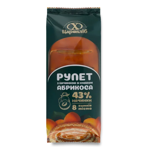 Рулет З Начинкою Зі Смаком Абрикоса, в/ґ, 0.35 кг