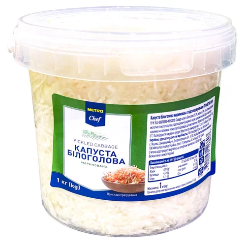 Капуста Metro Chef білоголова маринована з підсолоджувачами 1кг