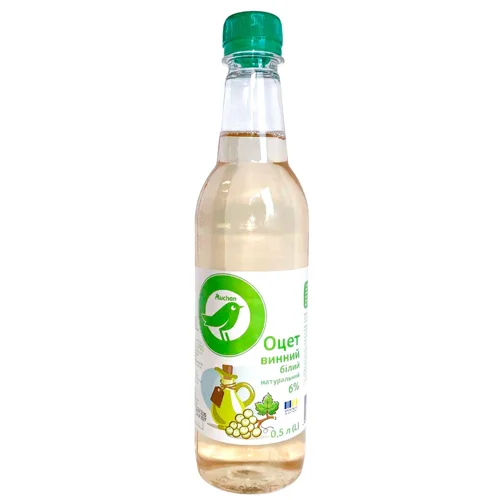 Оцет Auchan винний білий 6% 0,5л