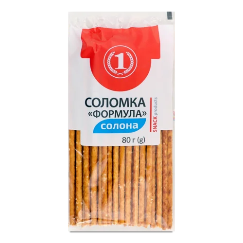 Соломка Солона Вищого Ґатунку ТМ '1', 80г