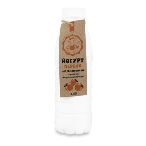 Йогурт Персиковий 1.5% Світ Молочних Насолод, п/пл, 480г