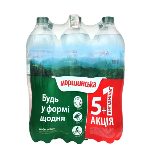 Вода мінеральна слабогазована Моршинська м/у 6х1.5л