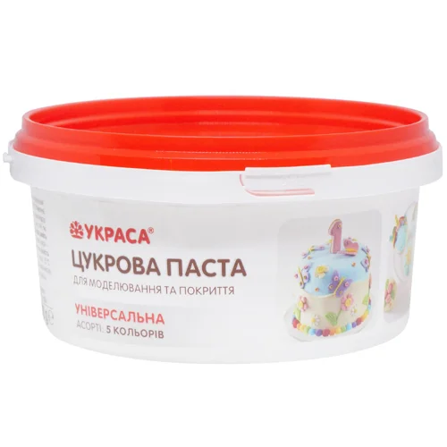 Цукрова паста Украса універсальна 5 кольорів 500г