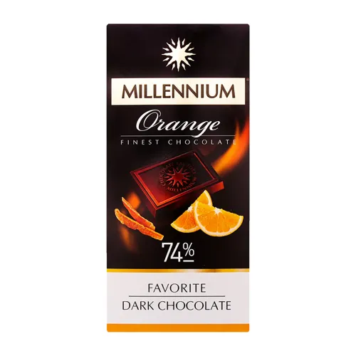 Шоколад чорний 74% Orange Favorite Millennium 100г