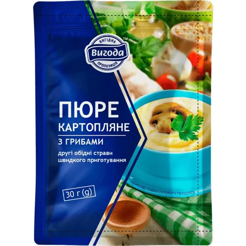 Картопляне пюре Вигода з грибами швидкого приготування 30г