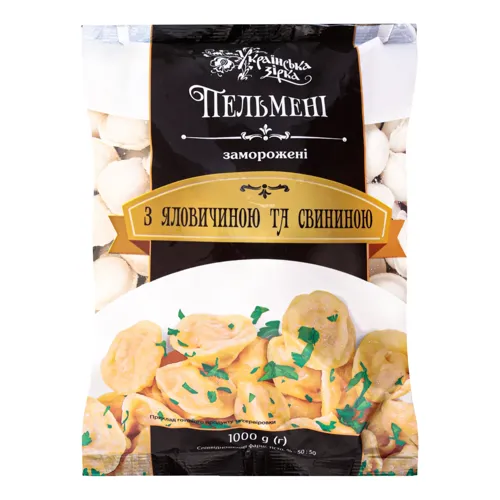 Пельмені з яловичиною та свининою Українська Зірка м/у 1кг