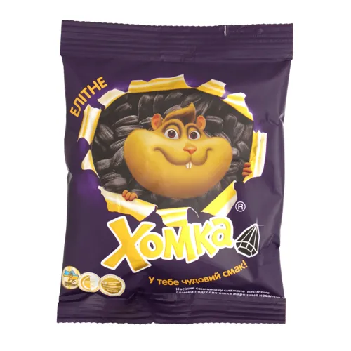 Насіння соняшнику смажене несолоне Елітне Хомка м/у 80г