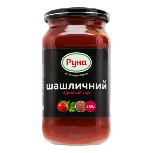 Соус стерилізований Шашличний фірмовий Руна 485г