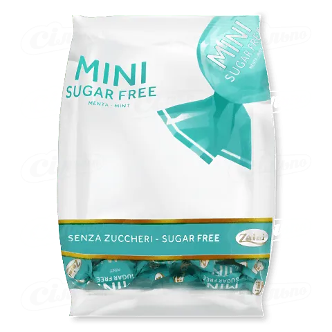Льодяники Zaini «Освіжаюча м'ята» без цукру, 50г